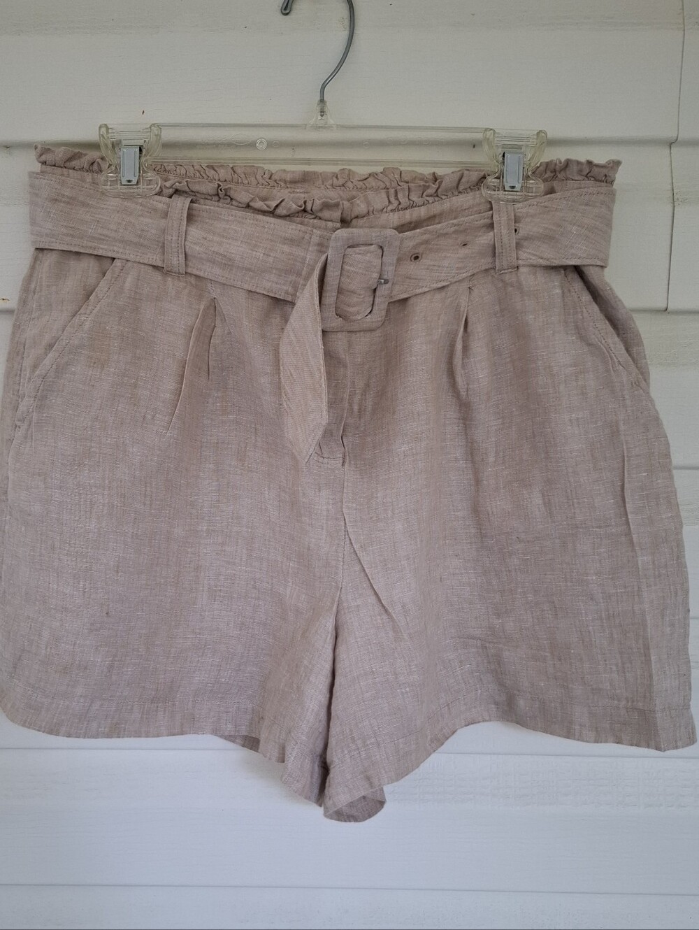 Vineyard Vine Belted Linen Shorts Size 8